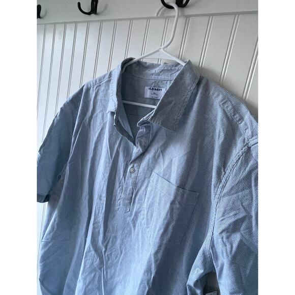 Old navy men's short sleeve blue and white striped tshirt size XXL NWT - Picture 2 of 4